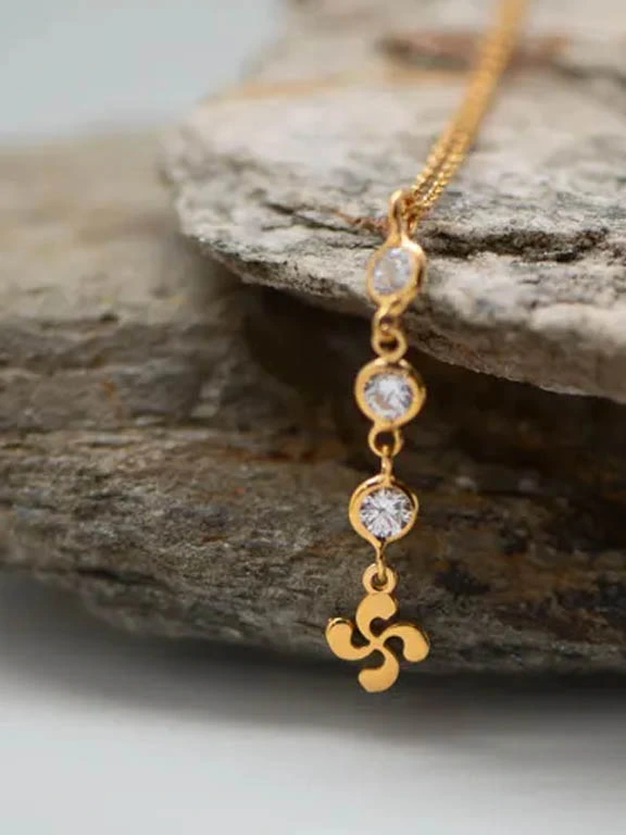 Pendentifs & Bracelets  croix basque plaqué or  
